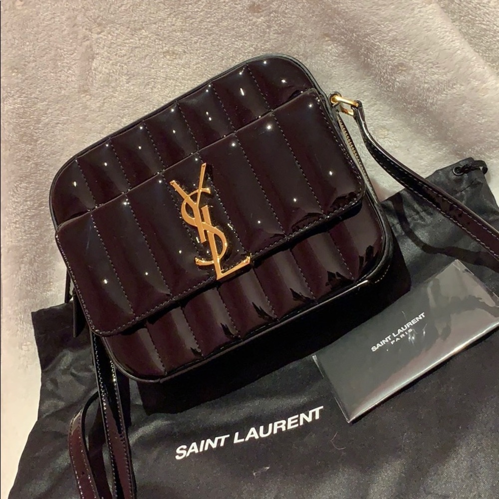 ‼️SAINT LAURENT Monogram Vicky Patent Leather Bag